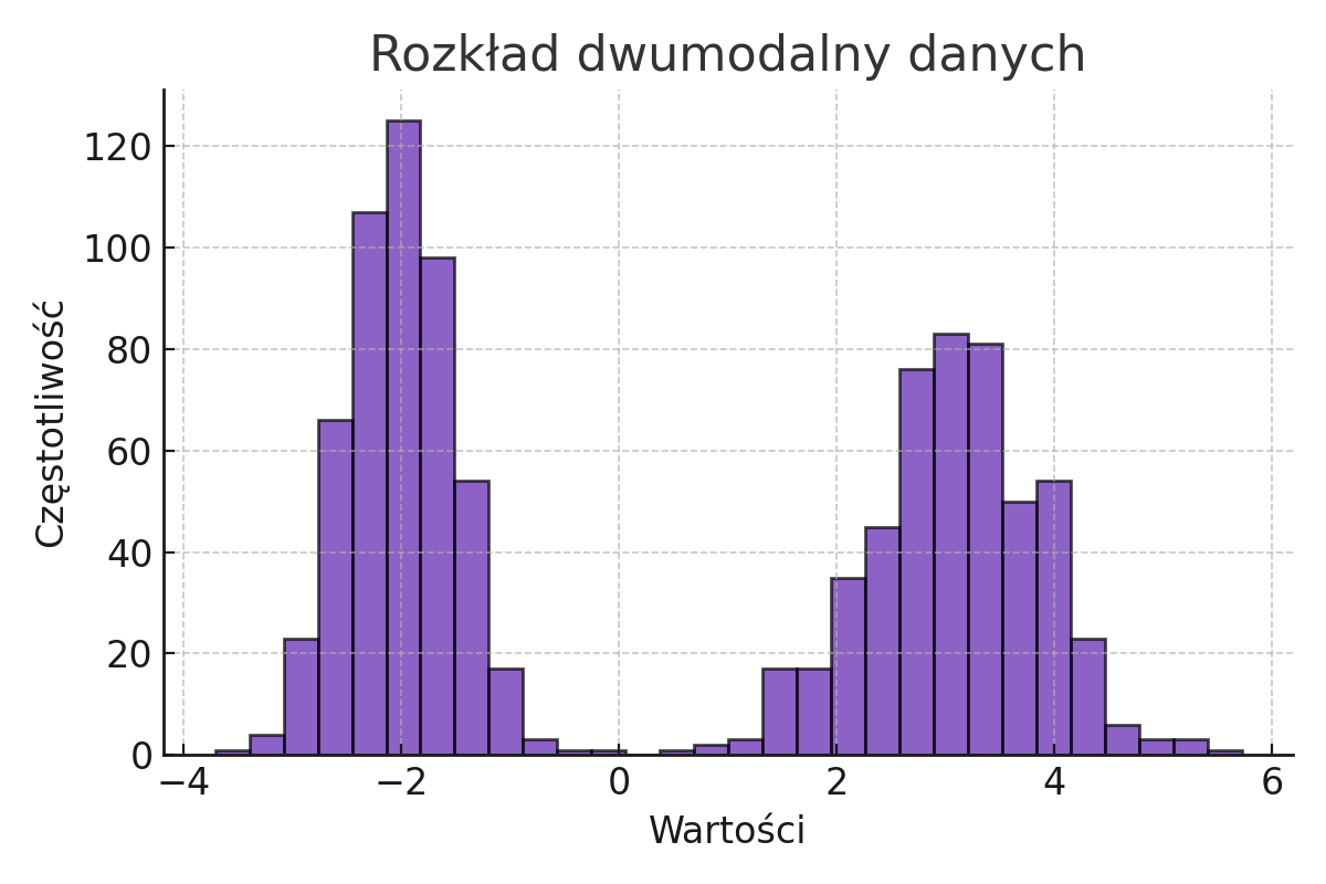 Rozkład dwumodalny danych